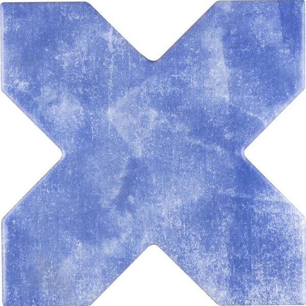 Apollo Tile Siena 5.35 in. x 5.35 in. Matte Blue Ceramic Cross-Shaped Wall and Floor Tile 5.37 sqft/case, 27PK MOR88BLUCRA - main